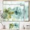 Designart - Abstract Watercolor Green House - Modern & Contemporary Canvas in Gold Frame